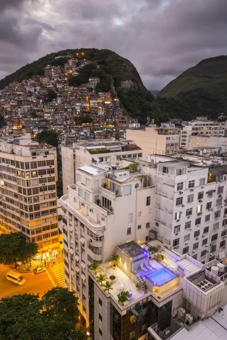 Framed Print : Favela a few blocks back from the Copacabana Beach, Rio de Janeiro, Brazil Framed Print : Favela a few blocks back from the Copacabana Beach, Rio de Janeiro, Brazil
