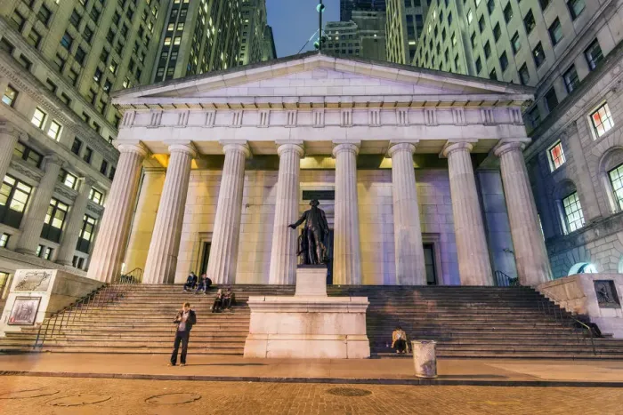 Framed Print : Federal Hall National Memorial, Lower Manhattan, New York, USA Framed Print : Federal Hall National Memorial, Lower Manhattan, New York, USA