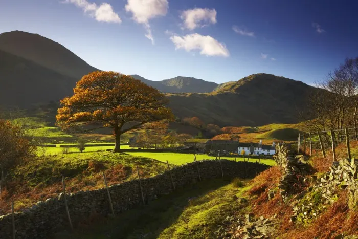 Framed Print : Fell Foot Farm in Autumn, Lake District National Park, Cumbria, England Framed Print : Fell Foot Farm in Autumn, Lake District National Park, Cumbria, England