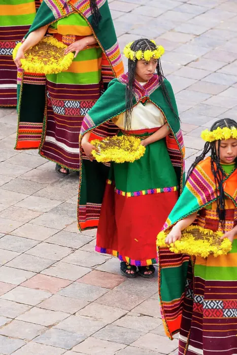 Framed Print : Female performers with plates decorated with yellow flowers during Inti Raymi Festival of the Sun, UNESCO, Cusco, Cusco Province, Cusco Region, Peru Framed Print : Female performers with plates decorated with yellow flowers during Inti Raymi Festival of the Sun, UNESCO, Cusco, Cusco Province, Cusco Region, Peru