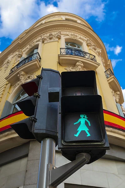 Female Road Sign, Madrid, Spain