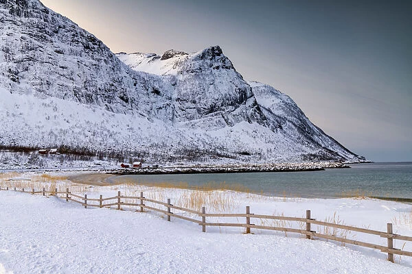 Fence Leading to Mountain, Senja, Norway