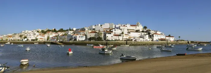 Framed Print : Ferragudo, a little fishing village, Algarve, Portugal