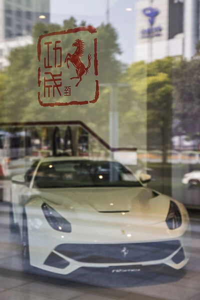 Ferrari showroom, Lujiazui, Pudong, Shanghai, China