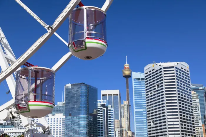 Framed Print : Ferris wheel in Darling Harbour, Sydney, New South Wales, Australia Framed Print : Ferris wheel in Darling Harbour, Sydney, New South Wales, Australia