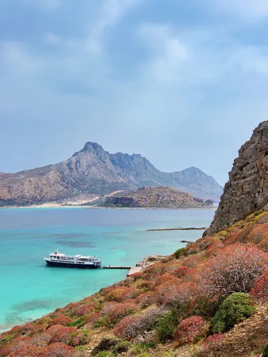 Framed Print : Ferry Boat at the coast of Imeri Gramvousa, Chania Region, Crete, Greece Framed Print : Ferry Boat at the coast of Imeri Gramvousa, Chania Region, Crete, Greece