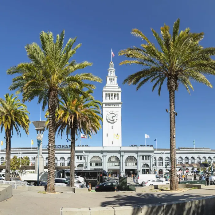 Framed Print : Ferry Building at Embarcadero, San Francisco, California, USA