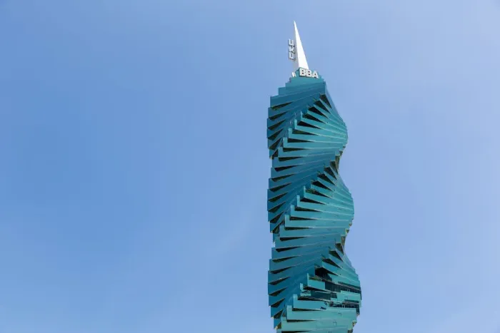 Framed Print : F&F Tower, Spiral office buiding in Panama City, Panama, Central America Framed Print : F&F Tower, Spiral office buiding in Panama City, Panama, Central America