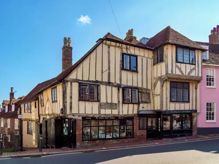 Framed Print : The Fifteenth Century Bookshop, on the corner of High Street and Keere Street, Lewes, East Sussex, England, United Kingdom Framed Print : The Fifteenth Century Bookshop, on the corner of High Street and Keere Street, Lewes, East Sussex, England, United Kingdom