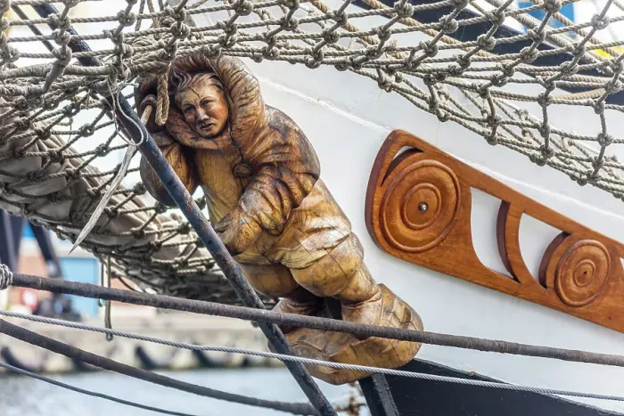 Framed Print : Figurehead Eskimo on the sailing ship Fridtjof Nansen (1919) in the port of Wismar, Mecklenburg-Western Pomerania, Baltic Sea, Northern Germany, Germany Framed Print : Figurehead Eskimo on the sailing ship Fridtjof Nansen (1919) in the port of Wismar, Mecklenburg-Western Pomerania, Baltic Sea, Northern Germany, Germany