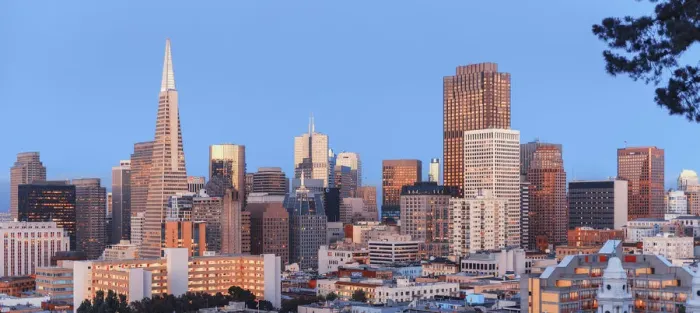Framed Print : Financial district skyline, San Francisco, California, USA
