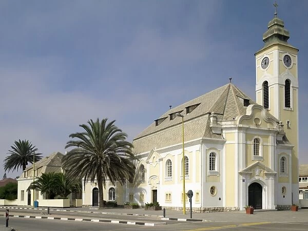 A fine old building in Swakopmund depicts the architecture