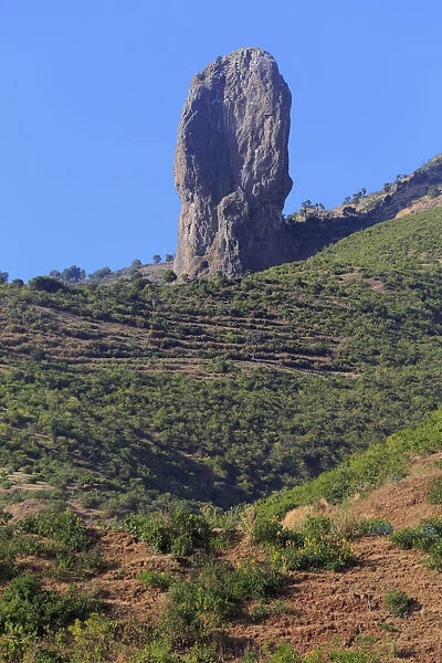 Finger rock near Gonder, Amhara region, Ethiopia
