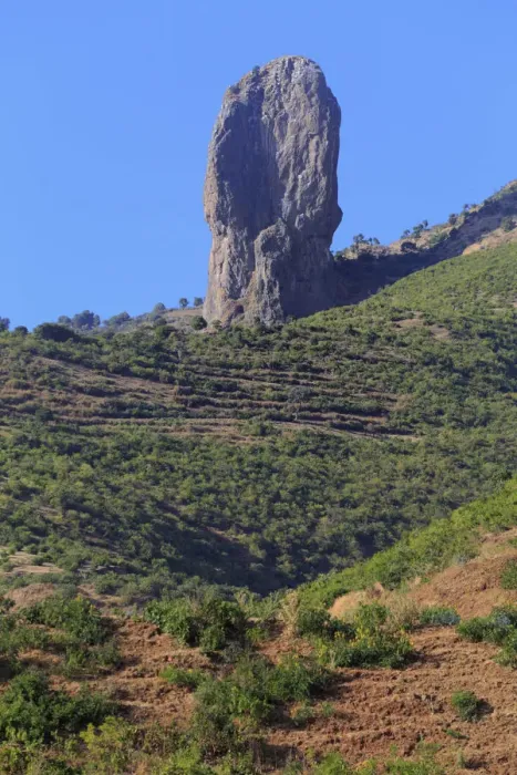 Framed Print : Finger rock near Gonder, Amhara region, Ethiopia