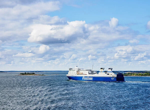 Finnlines Ferry Cruise Ship by the Aland Islands, Finland