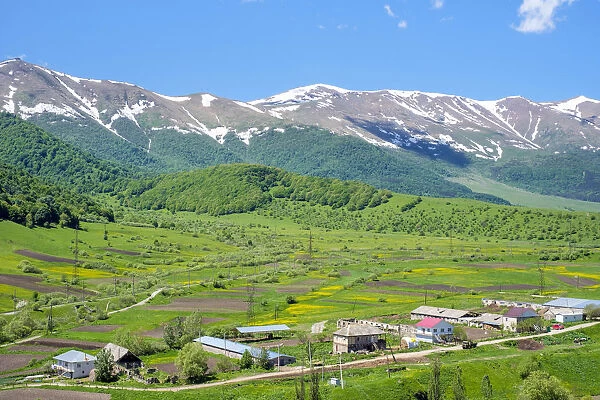 Fioletovo village and the Aghstev River valley, Lori Province, Armenia