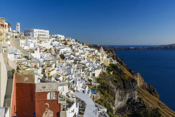 Framed Print : Fira, Santorini, South Aegean, Greece