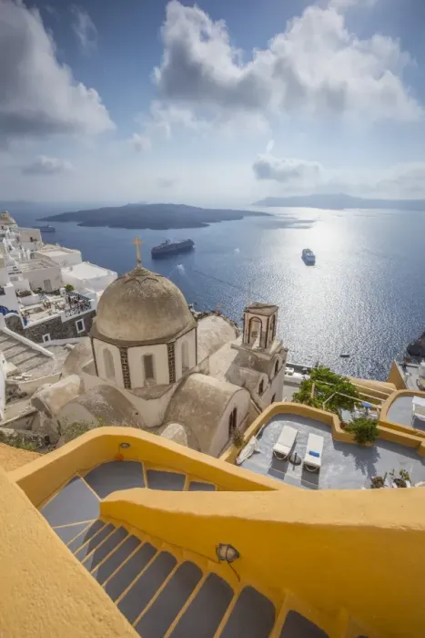 Framed Print : Fira, Santorini (Thira), Cyclades Islands, Greece Framed Print : Fira, Santorini (Thira), Cyclades Islands, Greece