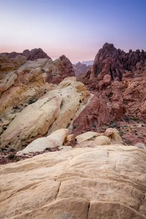 Framed Print : Fire Canyon and Silica Dome at sunrise, Valley of Fire State Park, Nevada