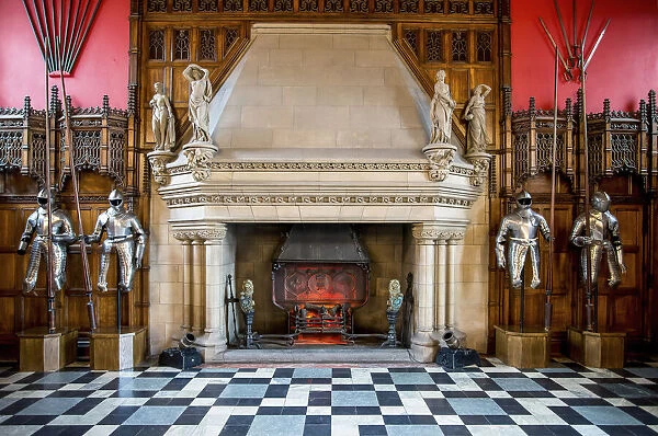 Fireplace in the Great Hall at Edinburgh Castle, Edinburgh, City of Edinburgh, Scotland