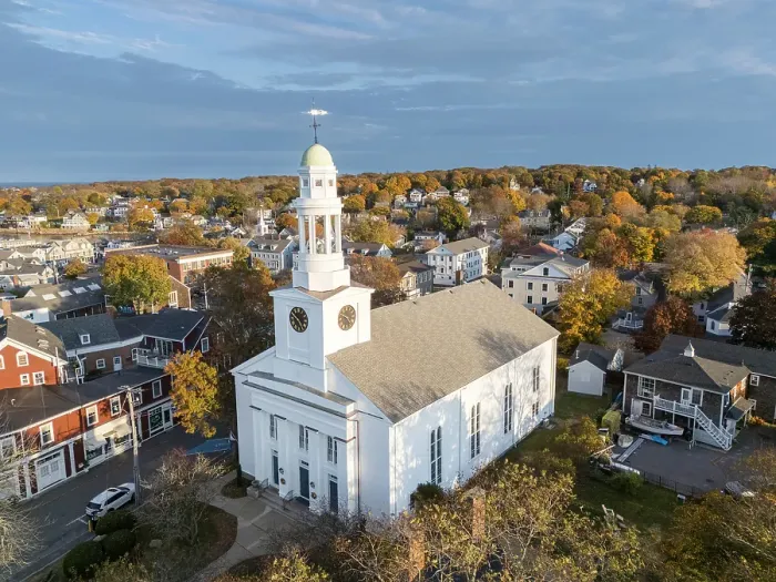 Framed Print : First Congregation Church, , Rockport, Cape Ann, Gloucester, Massachusetts, USA