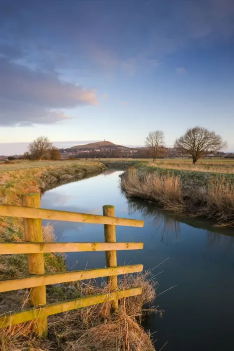 Framed Print : First light of morning on Glastonbury Tor viewed from the River Brue, Somerset Levels Framed Print : First light of morning on Glastonbury Tor viewed from the River Brue, Somerset Levels