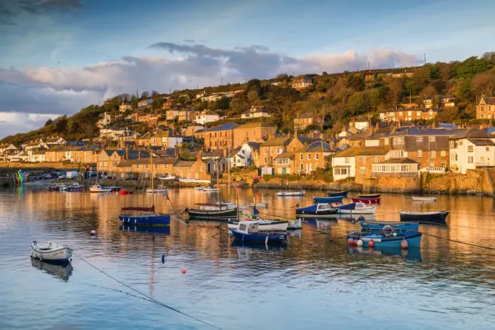Framed Print : First Light on Mousehole Harbour, Cornwall, England Framed Print : First Light on Mousehole Harbour, Cornwall, England