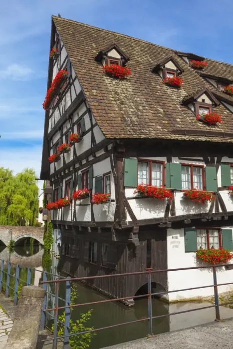 Framed Print : Fishermen and Tanners district, Hotel Schiefes Haus (Crooked or Leaning House) Framed Print : Fishermen and Tanners district, Hotel Schiefes Haus (Crooked or Leaning House)