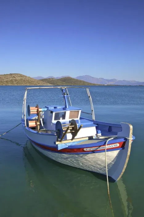 Framed Print : Fishing Boat, Crete, Greek Islands, Greece, Europe Framed Print : Fishing Boat, Crete, Greek Islands, Greece, Europe