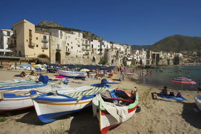 Framed Print : Fishing boats, Cefalu, Sicily, Italy Framed Print : Fishing boats, Cefalu, Sicily, Italy