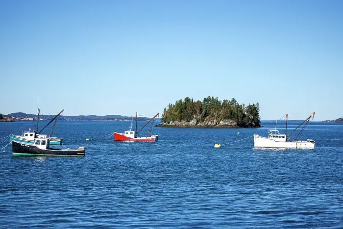 Framed Print : Fishing boats at the dock, Lubec, Maine, USA Framed Print : Fishing boats at the dock, Lubec, Maine, USA