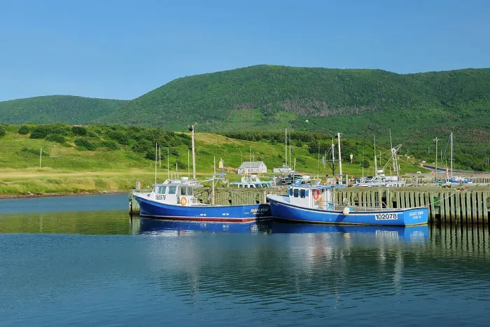 Framed Print : Fishing boats ion Cabot Trail, Cheticamp, Nova Scotia, Canada Framed Print : Fishing boats ion Cabot Trail, Cheticamp, Nova Scotia, Canada