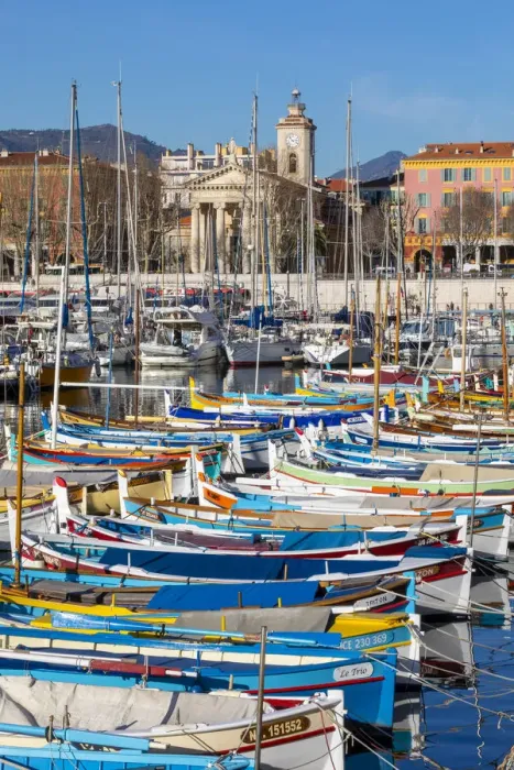 Framed Print : Fishing Boats in Port Lympia, Nice, South of France Framed Print : Fishing Boats in Port Lympia, Nice, South of France