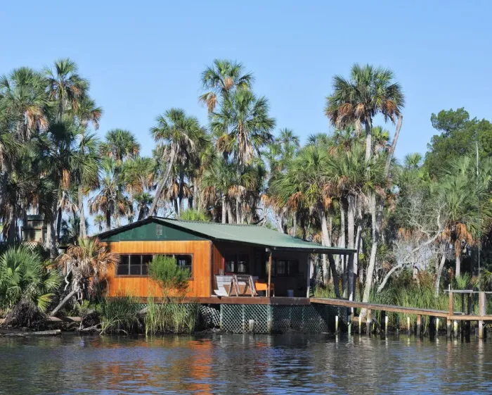 Framed Print : Fishing Cabin along waterway at Chassahowitzka National Wildlife River Refuge Framed Print : Fishing Cabin along waterway at Chassahowitzka National Wildlife River Refuge
