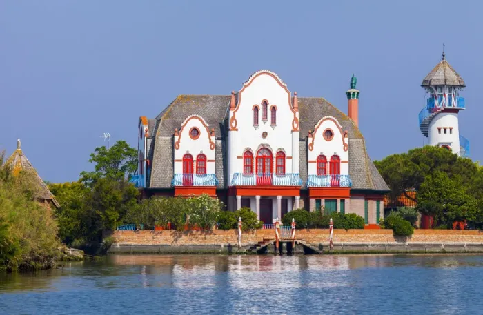 Framed Print : Fishing Estate Casone Zappa, Lagoon of Venice, Venice, Veneto, Italy