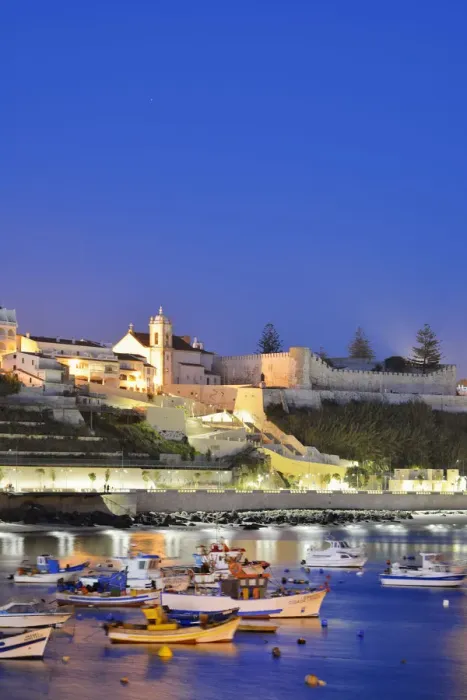 Framed Print : The fishing harbour of Sines at dusk. Portugal Framed Print : The fishing harbour of Sines at dusk. Portugal