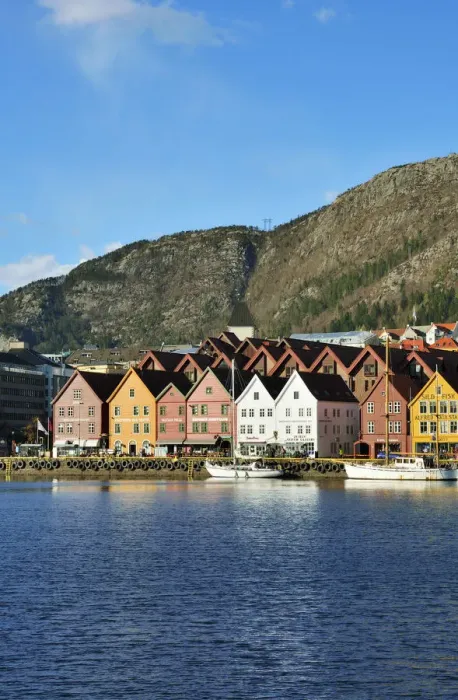Framed Print : Fishing and trading wooden warehouses in the Bryggen District, a former counter of Framed Print : Fishing and trading wooden warehouses in the Bryggen District, a former counter of