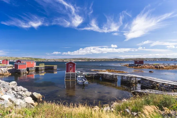 Framed Print : The fishing village of Joe Batts Arm, Fogo Island, Newfoundland and Labrador, Canada