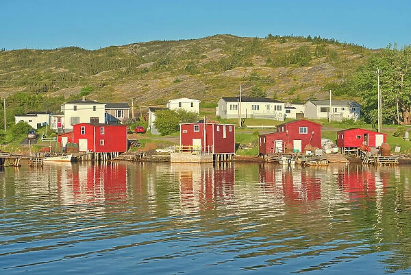 FIshing village at sunrise. Bonavista Bay. Salvage, Newfoundland & Labrador, Canada