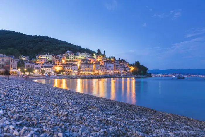 Framed Print : Fishing village and tourist resort of Moscenicka Draga, Kvarner Bay, Adriatic Sea Framed Print : Fishing village and tourist resort of Moscenicka Draga, Kvarner Bay, Adriatic Sea