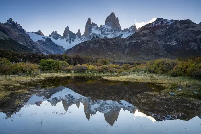 Framed Print : Fitz Roy in autumn before sunset, Los Glaciares National Park, El Chalten Framed Print : Fitz Roy in autumn before sunset, Los Glaciares National Park, El Chalten