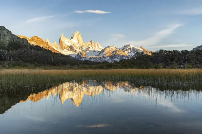 Framed Print : Fitz Roy reflection at dawn from Mirador Fitz Roy. El Chalten, Santa Cruz province Framed Print : Fitz Roy reflection at dawn from Mirador Fitz Roy. El Chalten, Santa Cruz province