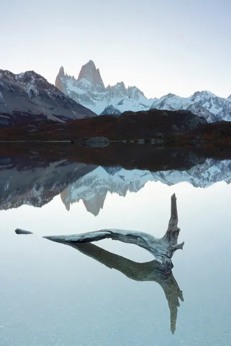 Framed Print : Fitzroy mountain at sunset reflectin in the Laguna Capri lake near El Chalten, Patagonia, Argentina Framed Print : Fitzroy mountain at sunset reflectin in the Laguna Capri lake near El Chalten, Patagonia, Argentina