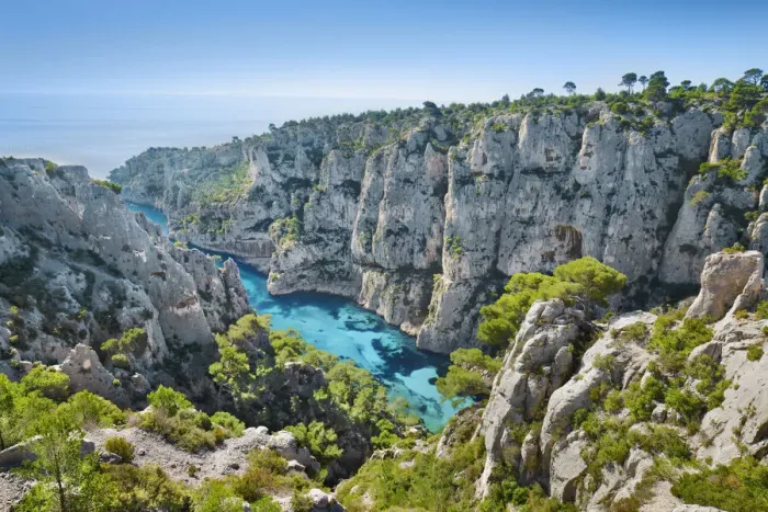 Framed Print : Fjord landscape in the Calanques - France, Provence-Alpes-Cote d Azur