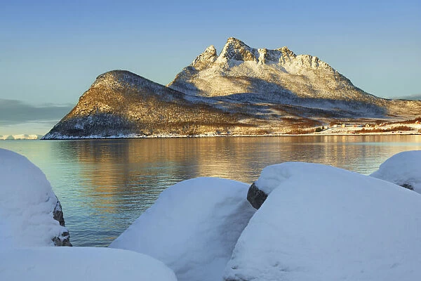 Fjord landscape at Gryllefjord - Norway, Troms, Senja, Gryllefjord
