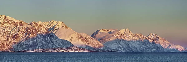 Fjord landscape at Lyngenfjord - Norway, Troms, Lyngenfjord, Odden