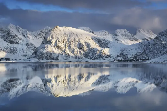 Framed Print : Fjord landscape at Selfjord - Norway, Nordland, Lofoten, Moskenesoya, Selfjorden Framed Print : Fjord landscape at Selfjord - Norway, Nordland, Lofoten, Moskenesoya, Selfjorden