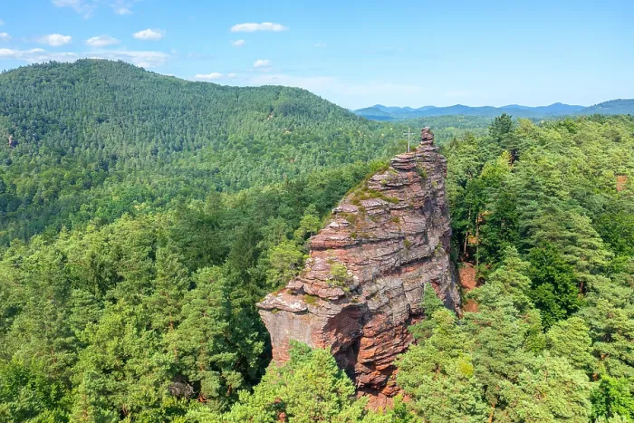 Framed Print : Fladensteine rocks near Bundenthal near Dahn, Palatinate Forest, Wasgau, Dahner Felsenland, Palatinate forest, Rhineland-Palatinate, Germany