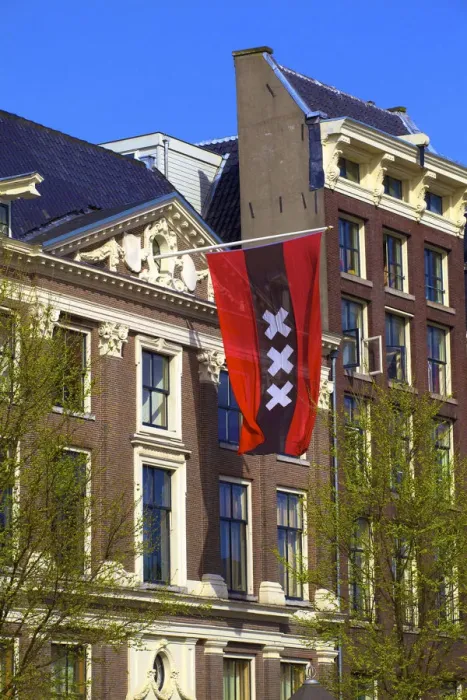 Framed Print : Flag of Amsterdam, Amsterdam, Netherlands Framed Print : Flag of Amsterdam, Amsterdam, Netherlands