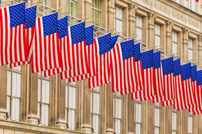 Framed Print : Flags on 5th Avenue, New York, USA Framed Print : Flags on 5th Avenue, New York, USA